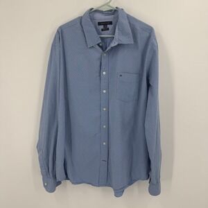 Tommy Hilfiger Mens Shirt Size XXL Blue Bottton Down Collar Work Office‎